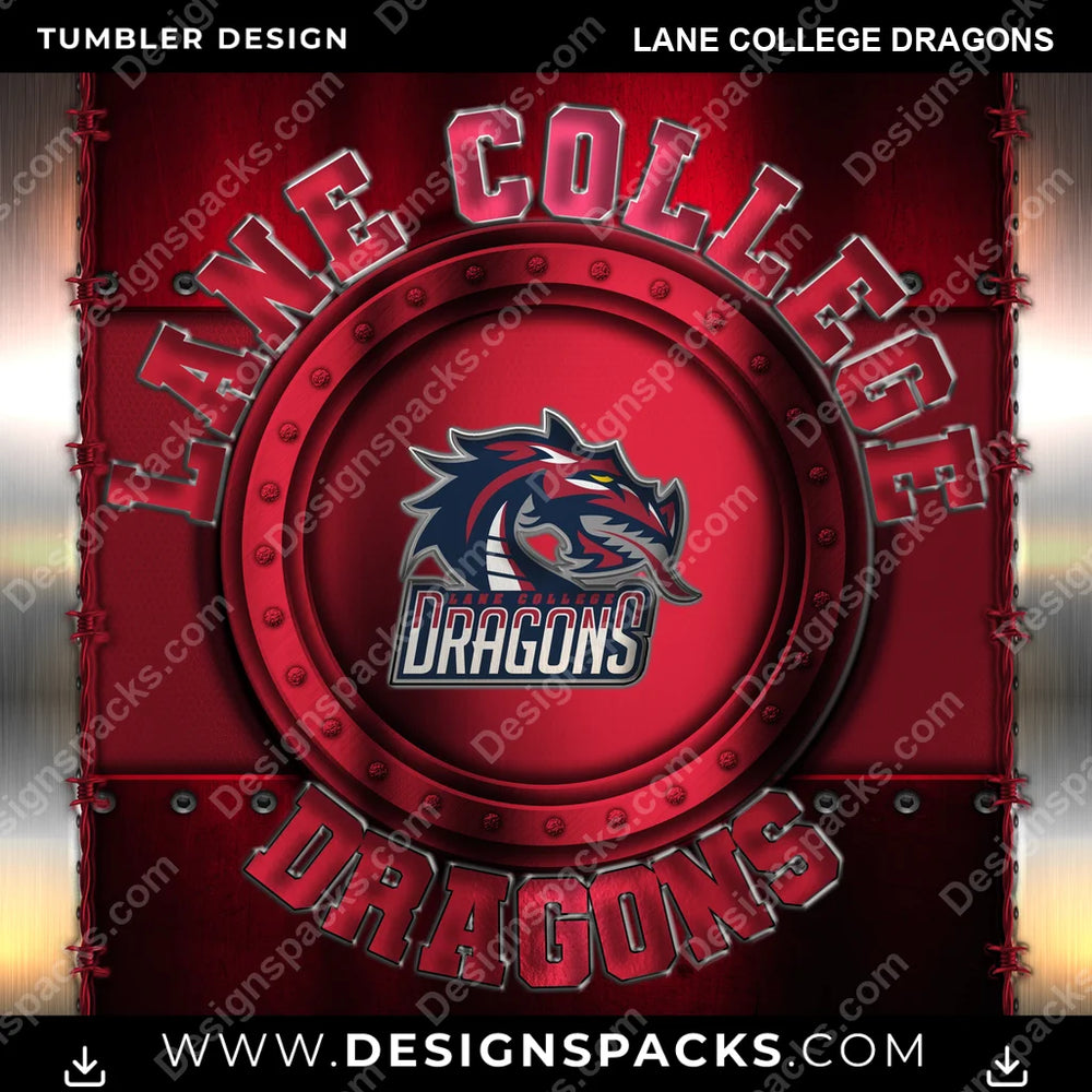 College Sport Metal Lane College Dragons NCAA College Sport Tumbler Digital Wrap Design Download