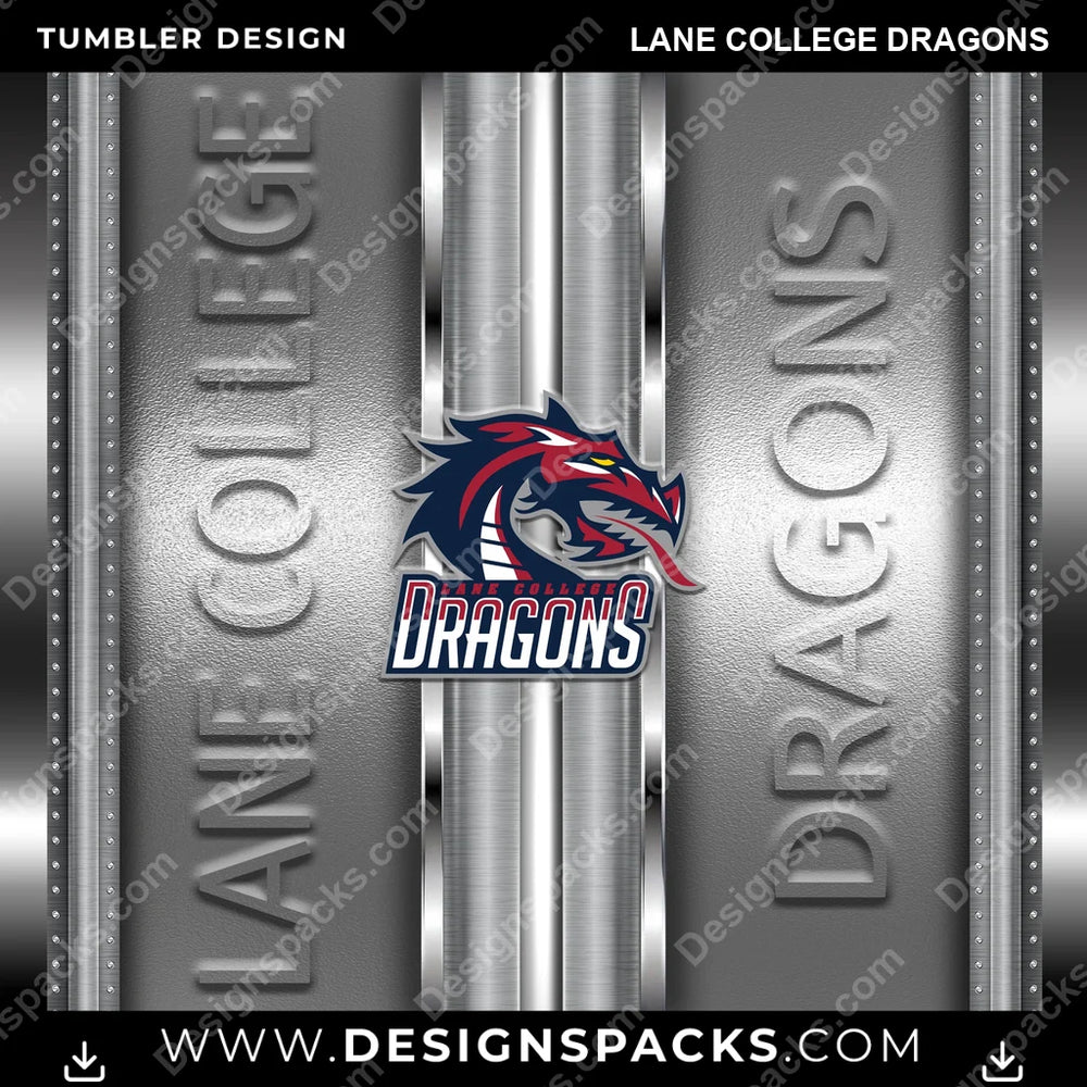 College Sport Metallic Lane College Dragons NCAA College Sport Tumbler Digital Wrap Design Download