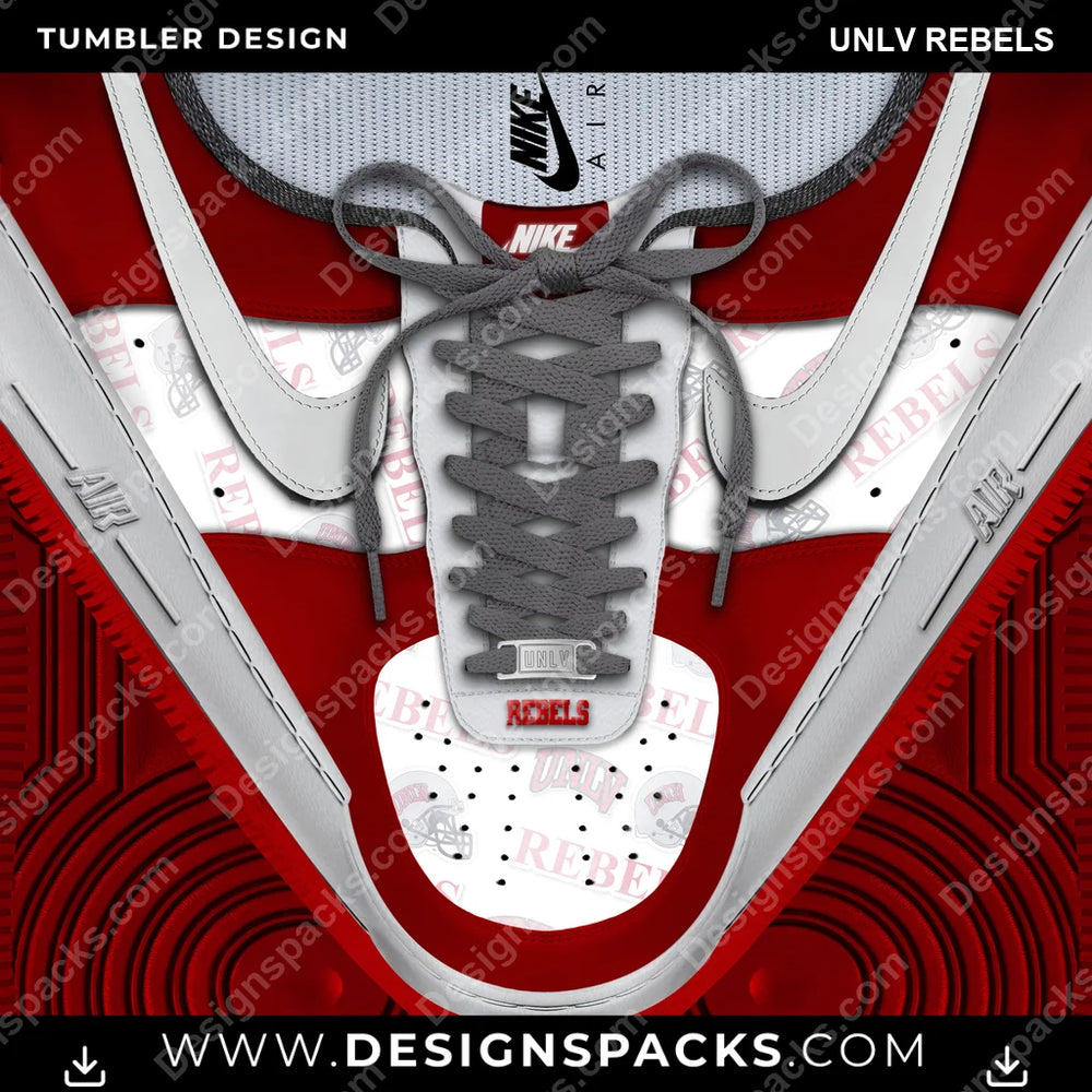 College Sport Nike AF1 Laces UNLV Rebels NCAA College Sport Tumbler Digital Wrap Design Download