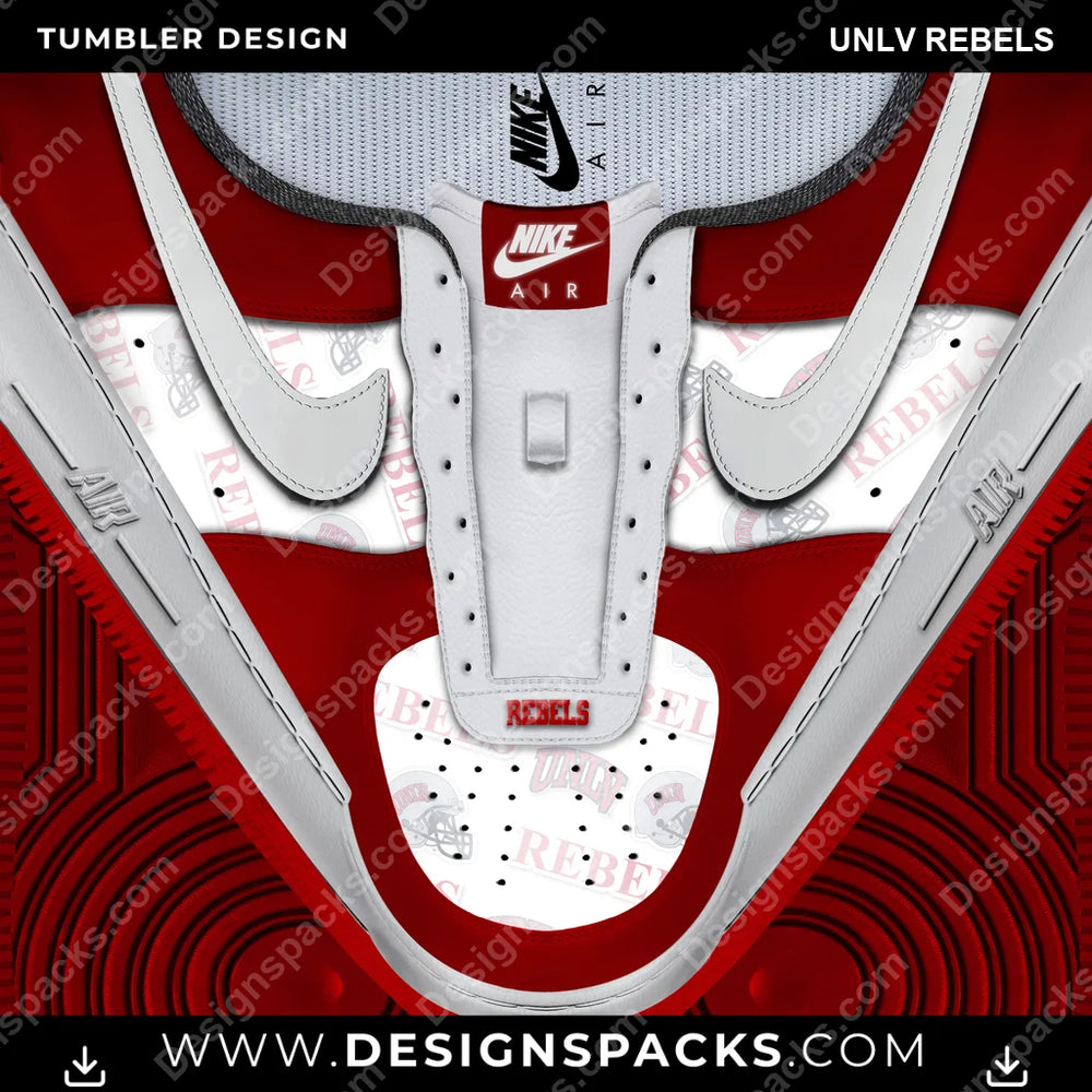 College Sport Nike AF1 No Laces UNLV Rebels NCAA College Sport Tumbler Digital Wrap Design Download