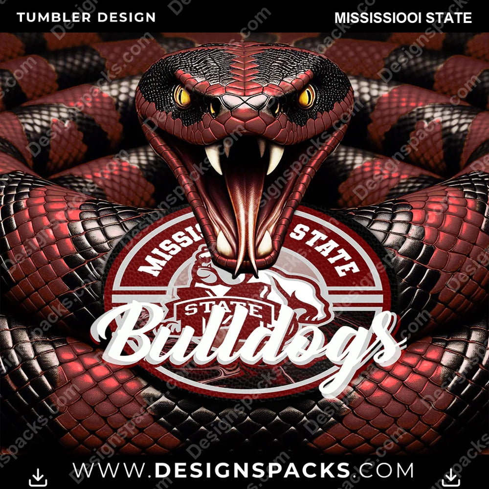 College Sport Rattle Snake Mississiooi State NCAA College Sport Tumbler Digital Wrap Design Download