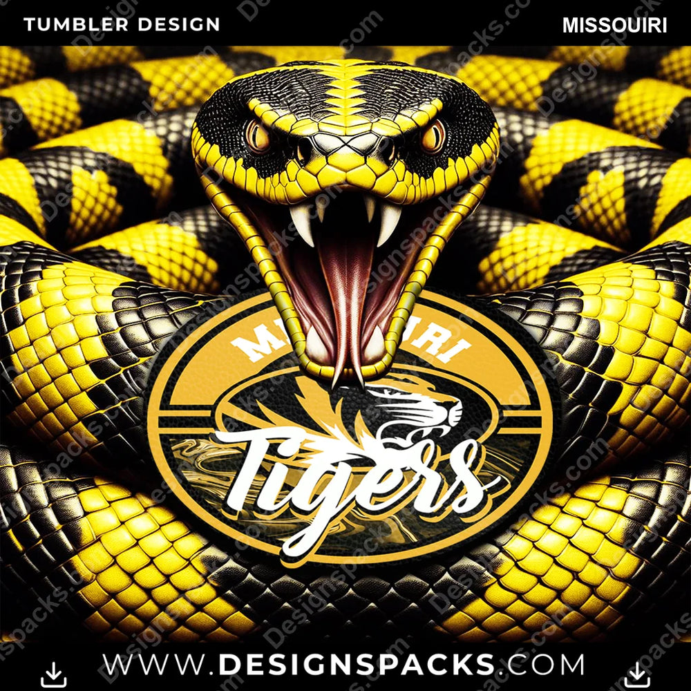 College Sport Rattle Snake Missouiri NCAA College Sport Tumbler Digital Wrap Design Download