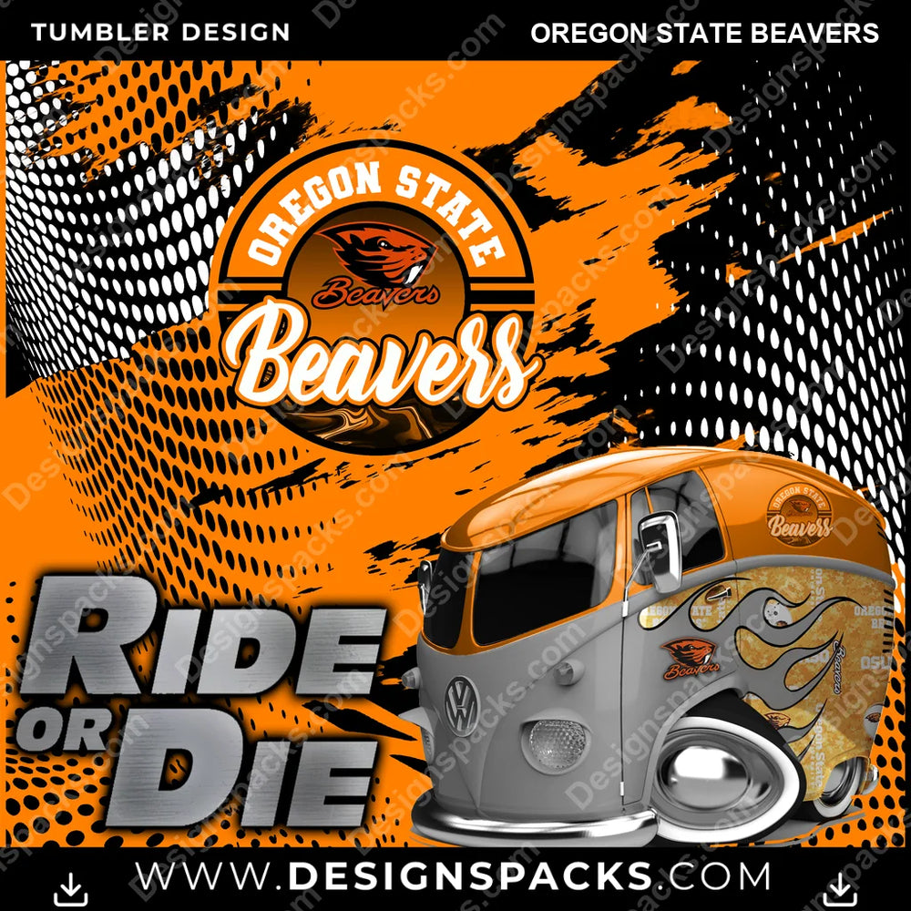 College Sport Ride or Die Oregon State Beavers NCAA College Sport Tumbler Digital Wrap Design Download