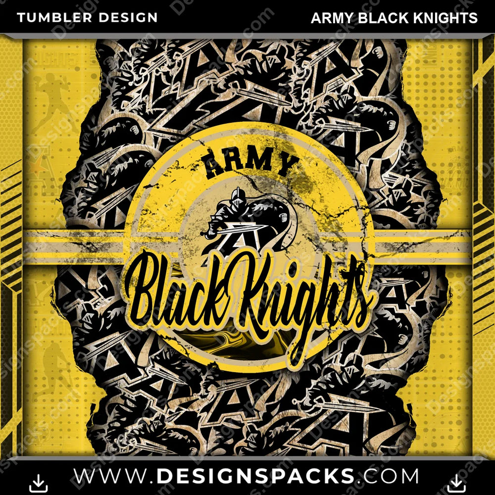 College Sport Ripped Army Black Knights NCAA College Sport Tumbler Digital Wrap Design Download
