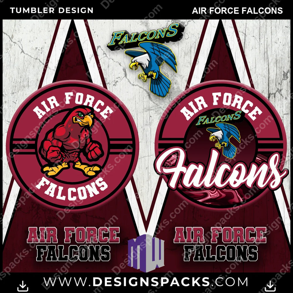 College Sport Sports Air Force Falcons NCAA College Sport Tumbler Digital Wrap Design Download
