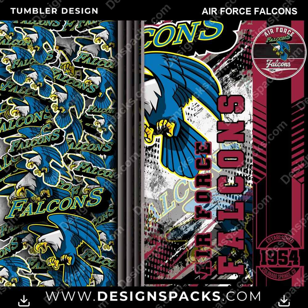 College Sport Sports Air Force Falcons NCAA College Sport Tumbler Digital Wrap Design Download