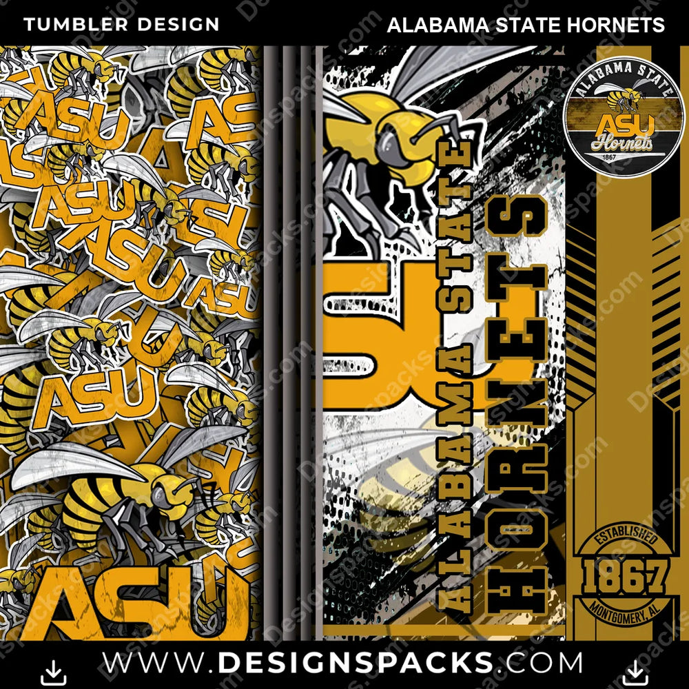 College Sport Sports Alabama State Hornets NCAA College Sport Tumbler Digital Wrap Design Download