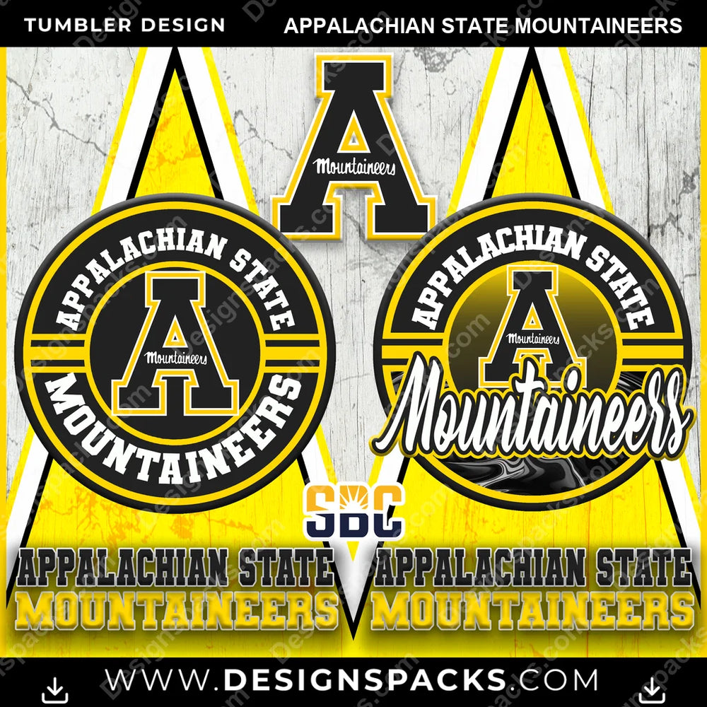 College Sport Sports Appalachian State Mountaineers NCAA College Sport Tumbler Digital Wrap Design Download