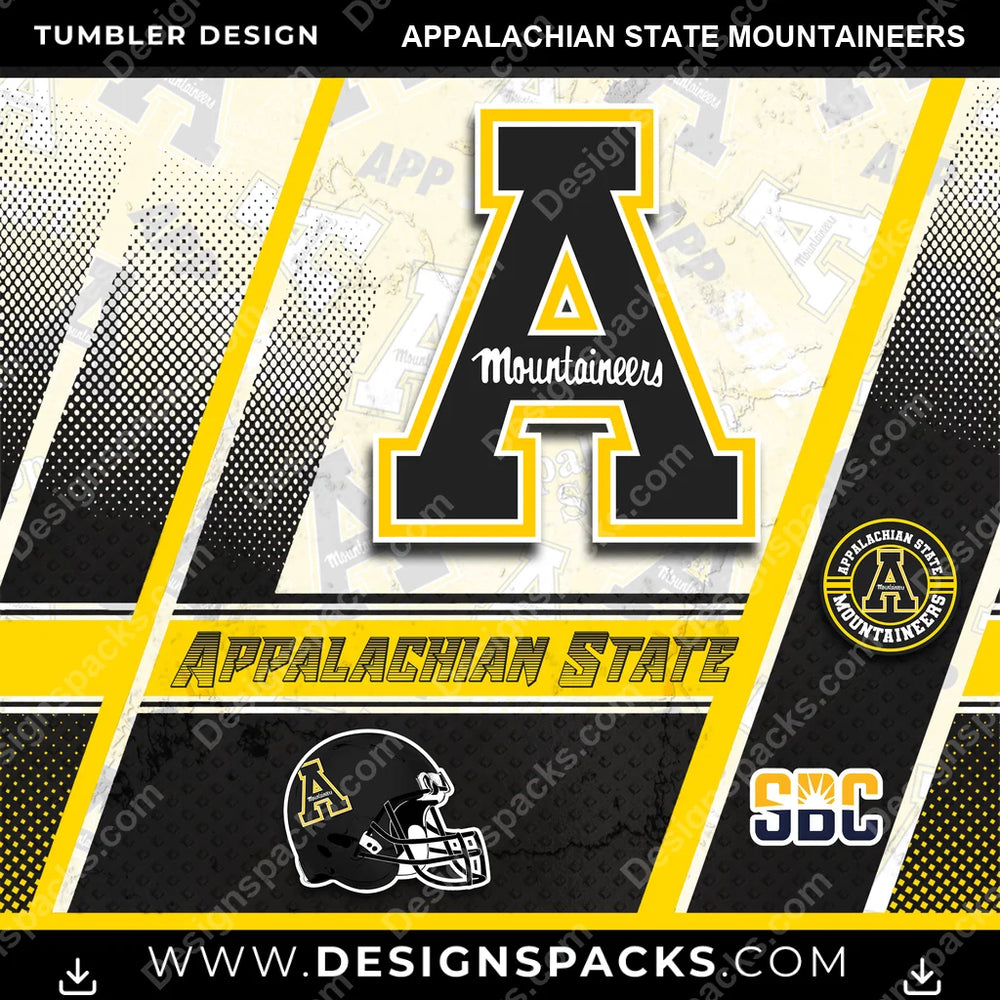 College Sport Sports Appalachian State Mountaineers NCAA College Sport Tumbler Digital Wrap Design Download