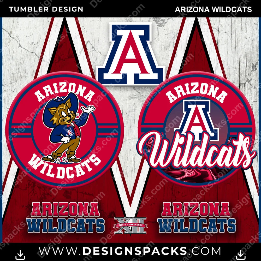College Sport Sports Arizona Wildcats NCAA College Sport Tumbler Digital Wrap Design Download