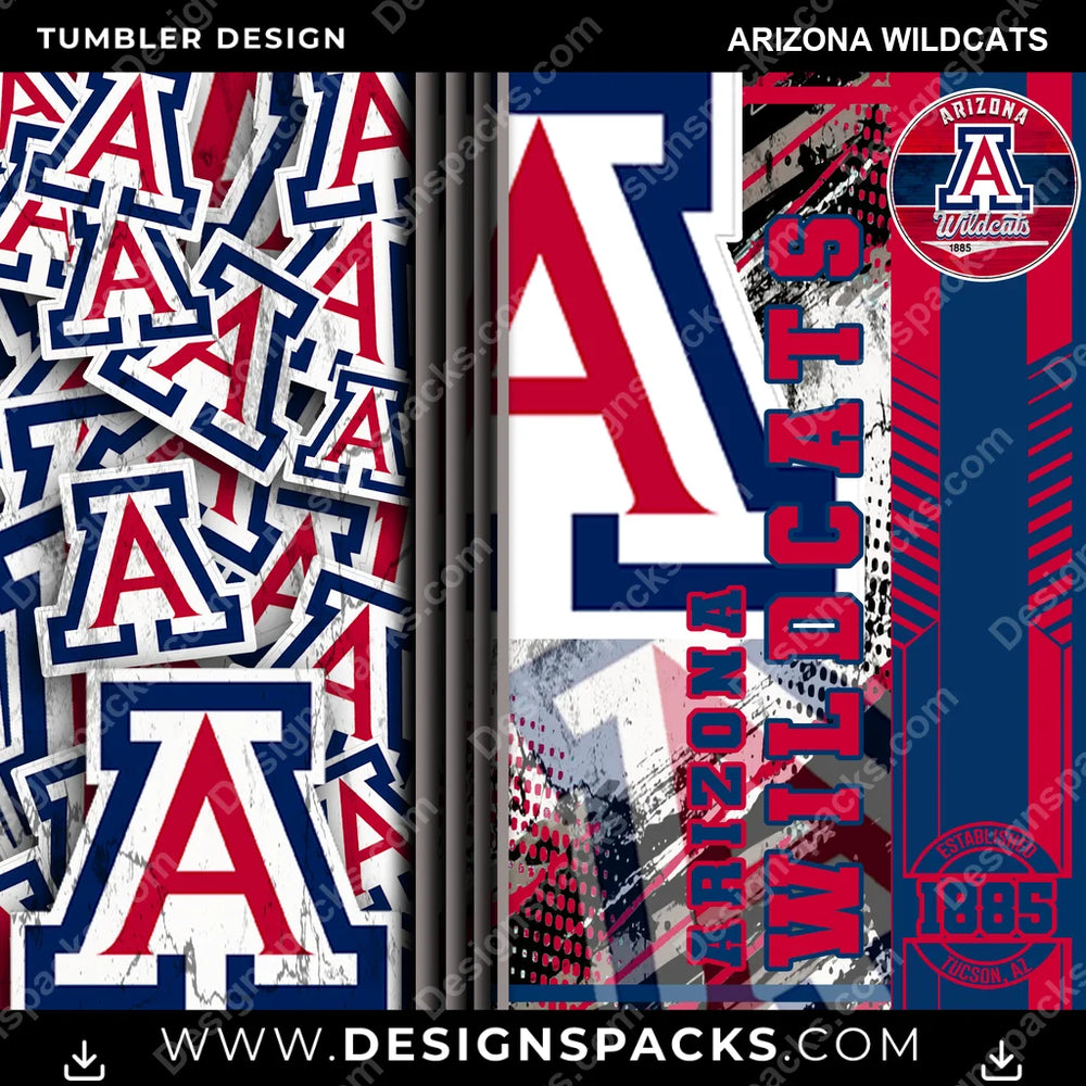 College Sport Sports Arizona Wildcats NCAA College Sport Tumbler Digital Wrap Design Download