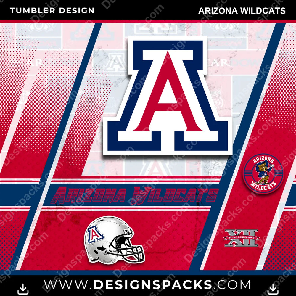 College Sport Sports Arizona Wildcats NCAA College Sport Tumbler Digital Wrap Design Download