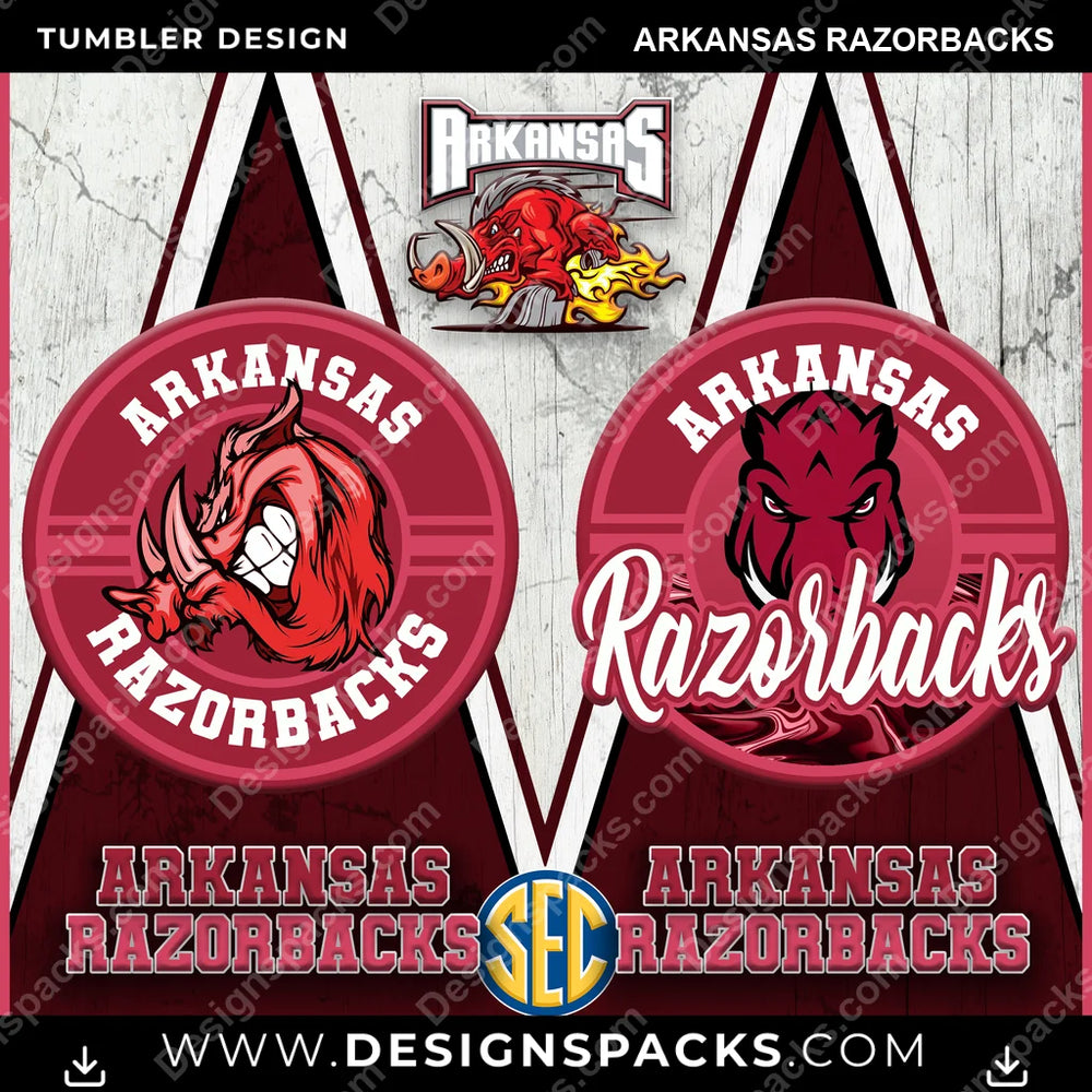College Sport Sports Arkansas Razorbacks NCAA College Sport Tumbler Digital Wrap Design Download