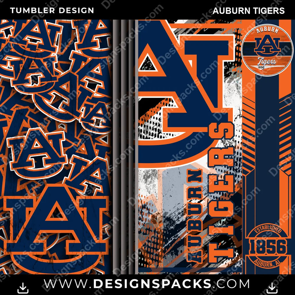 College Sport Sports Auburn Tigers NCAA College Sport Tumbler Digital Wrap Design Download
