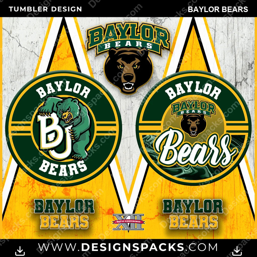 College Sport Sports Baylor Bears NCAA College Sport Tumbler Digital Wrap Design Download