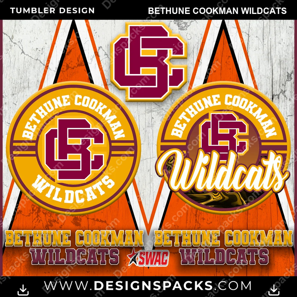 College Sport Sports Bethune Cookman Wildcats NCAA College Sport Tumbler Digital Wrap Design Download