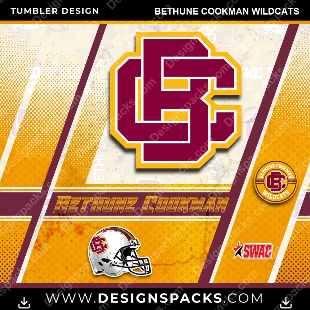 College Sport Sports Bethune Cookman Wildcats NCAA College Sport Tumbler Digital Wrap Design Download
