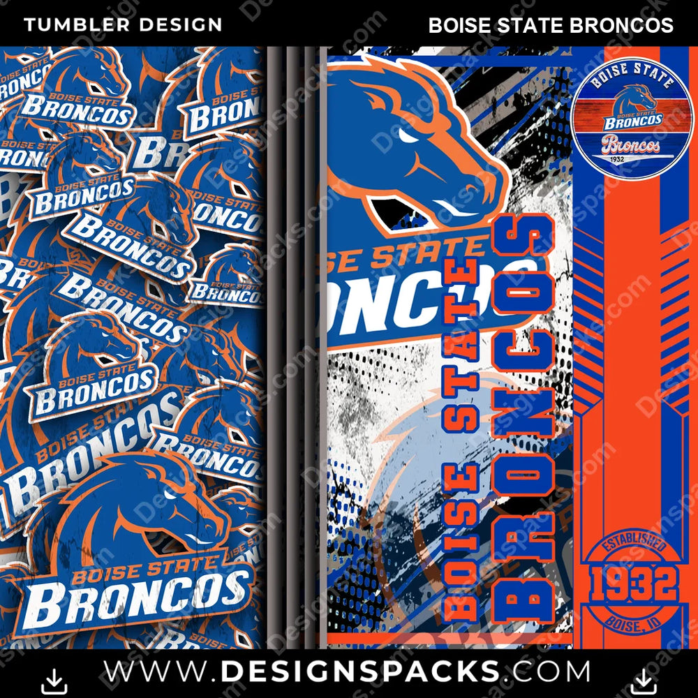 College Sport Sports Boise State Broncos NCAA College Sport Tumbler Digital Wrap Design Download