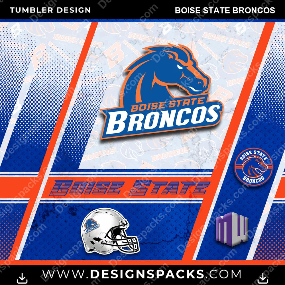 College Sport Sports Boise State Broncos NCAA College Sport Tumbler Digital Wrap Design Download