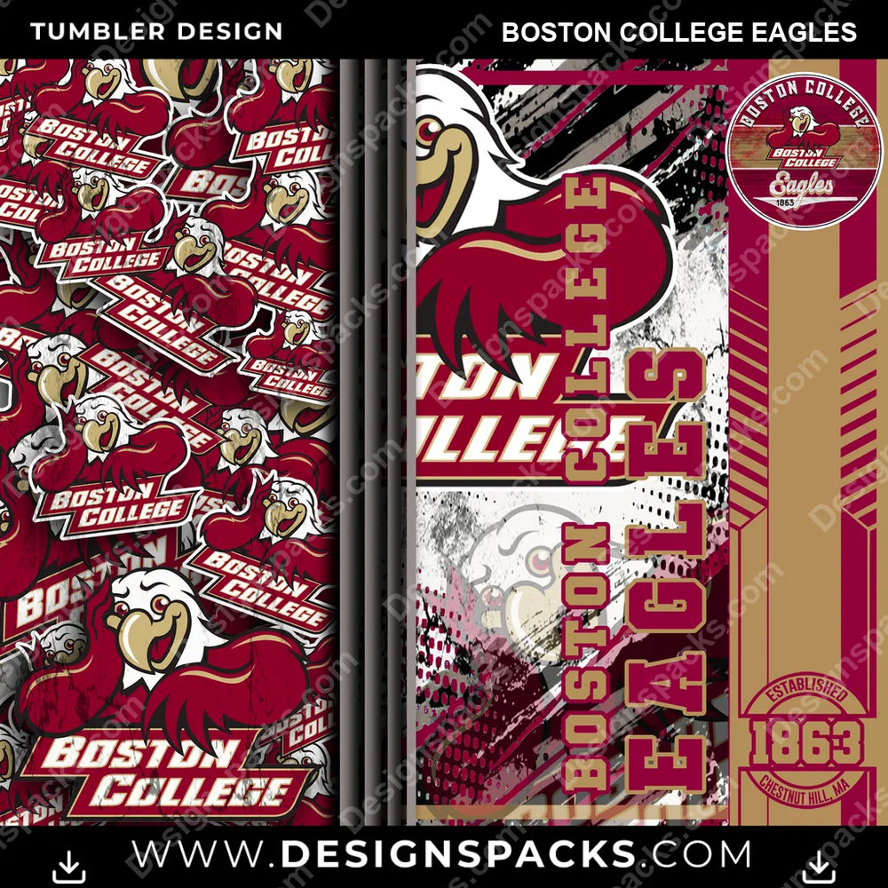 College Sport Sports Boston College Eagles NCAA College Sport Tumbler Digital Wrap Design Download