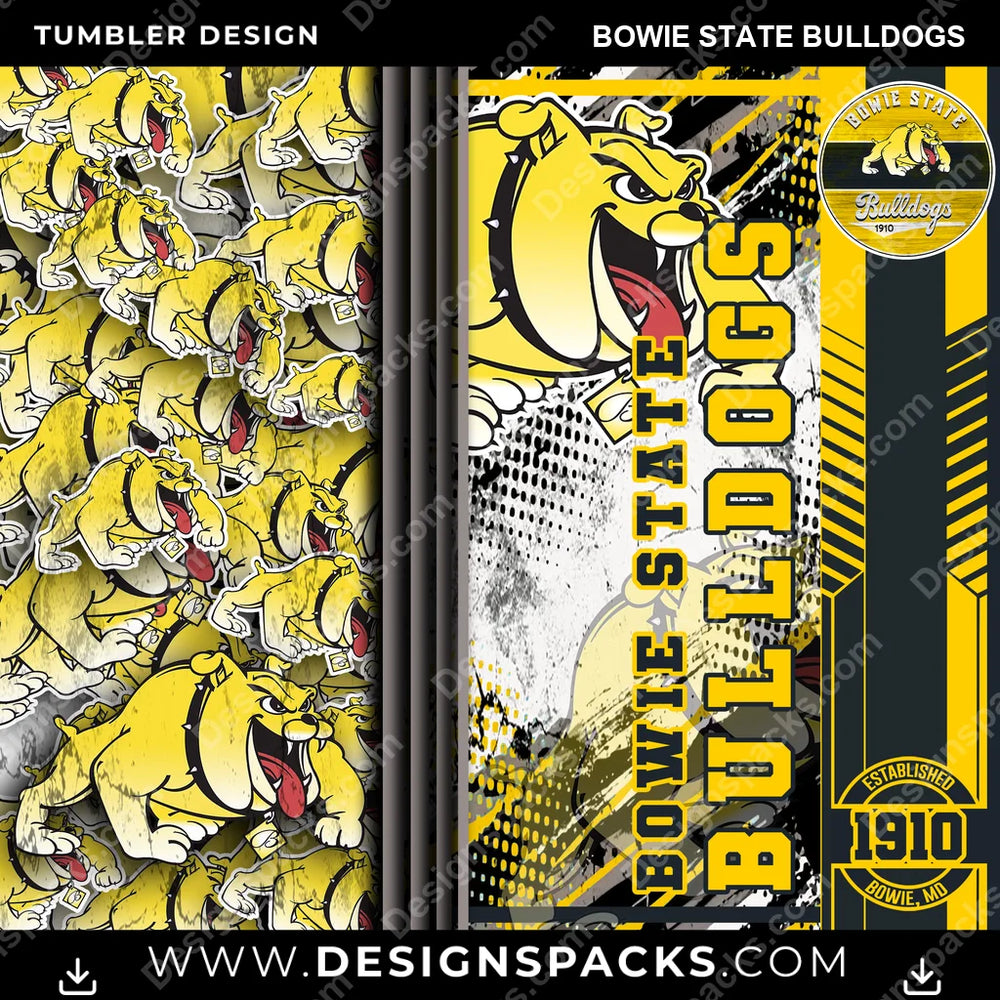 College Sport Sports Bowie State Bulldogs NCAA College Sport Tumbler Digital Wrap Design Download