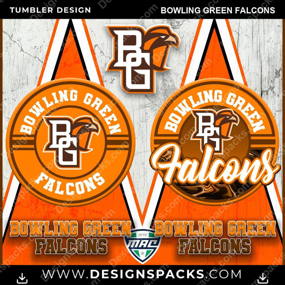 College Sport Sports Bowling Green Falcons NCAA College Sport Tumbler Digital Wrap Design Download