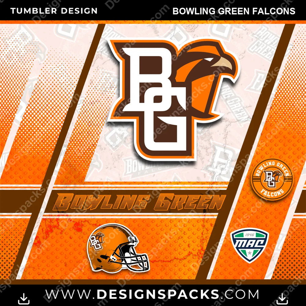 College Sport Sports Bowling Green Falcons NCAA College Sport Tumbler Digital Wrap Design Download