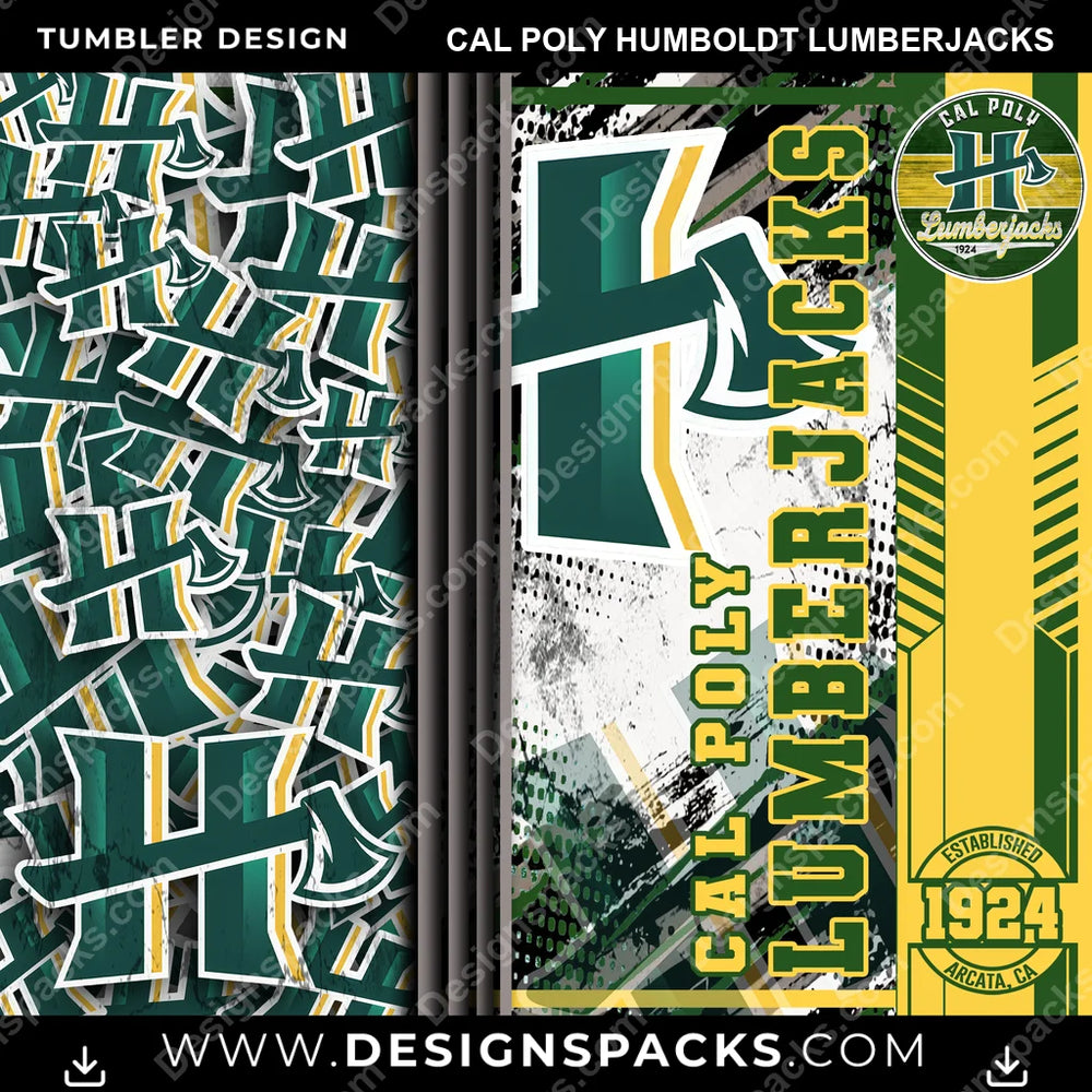 College Sport Sports Cal Poly Humboldt Lumberjacks NCAA College Sport Tumbler Digital Wrap Design Download