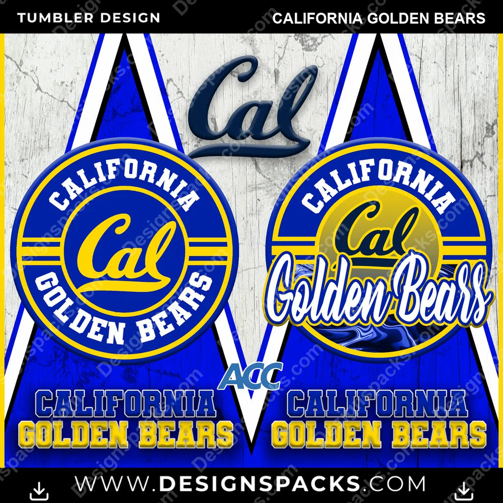 College Sport Sports California Golden Bears NCAA College Sport Tumbler Digital Wrap Design Download
