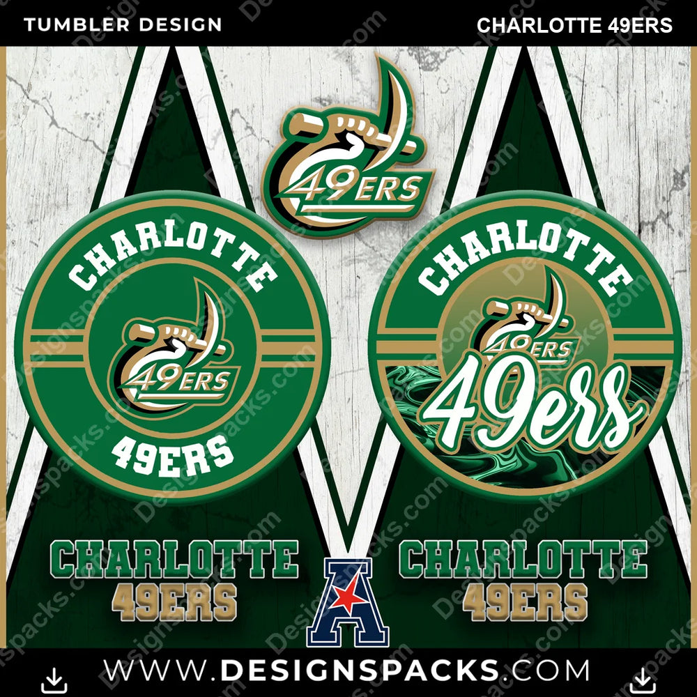 College Sport Sports Charlotte 49ers NCAA College Sport Tumbler Digital Wrap Design Download