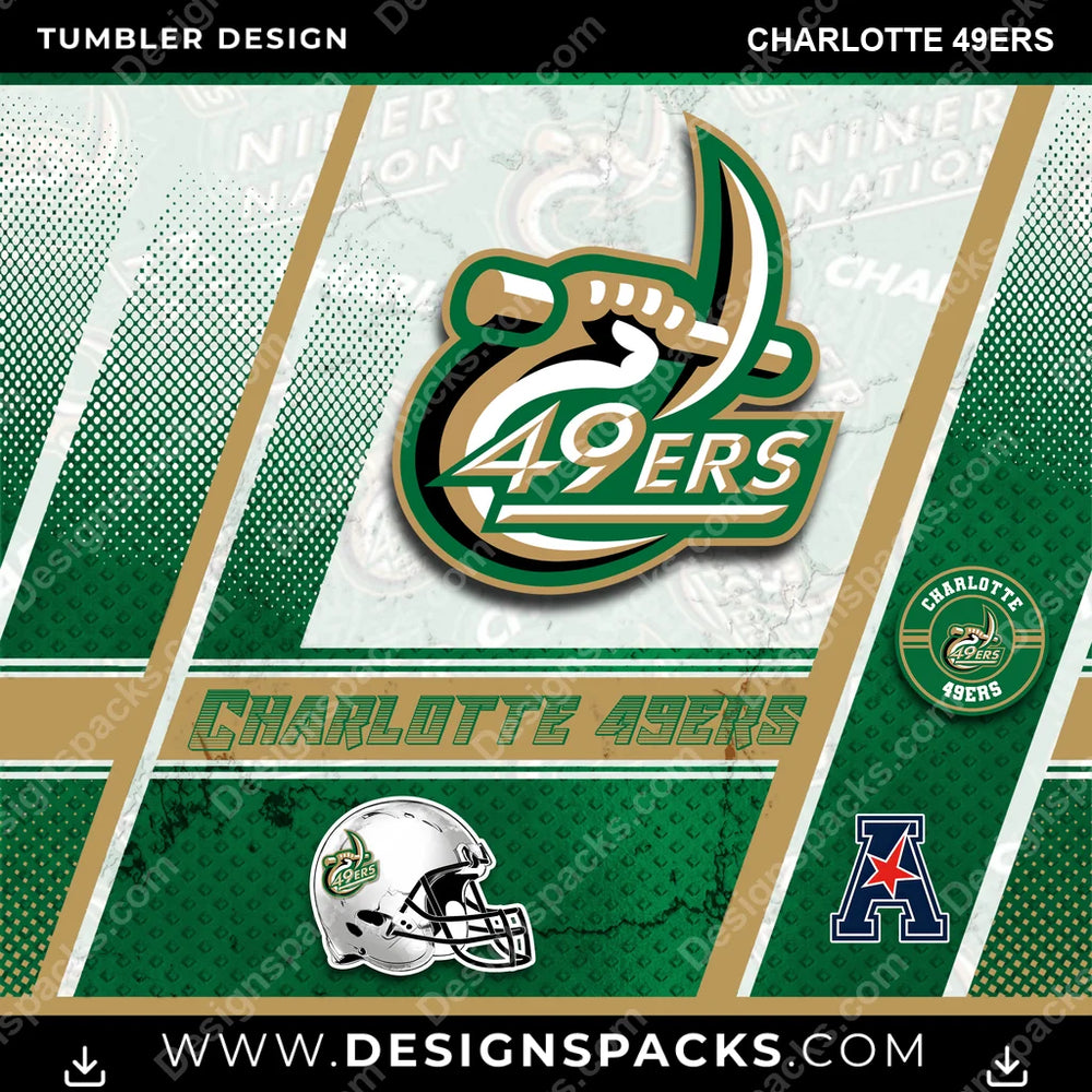 College Sport Sports Charlotte 49ers NCAA College Sport Tumbler Digital Wrap Design Download