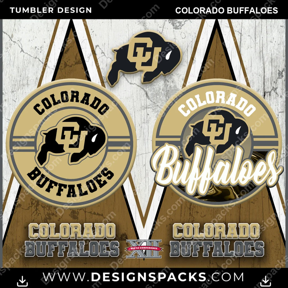 College Sport Sports Colorado Buffaloes NCAA College Sport Tumbler Digital Wrap Design Download