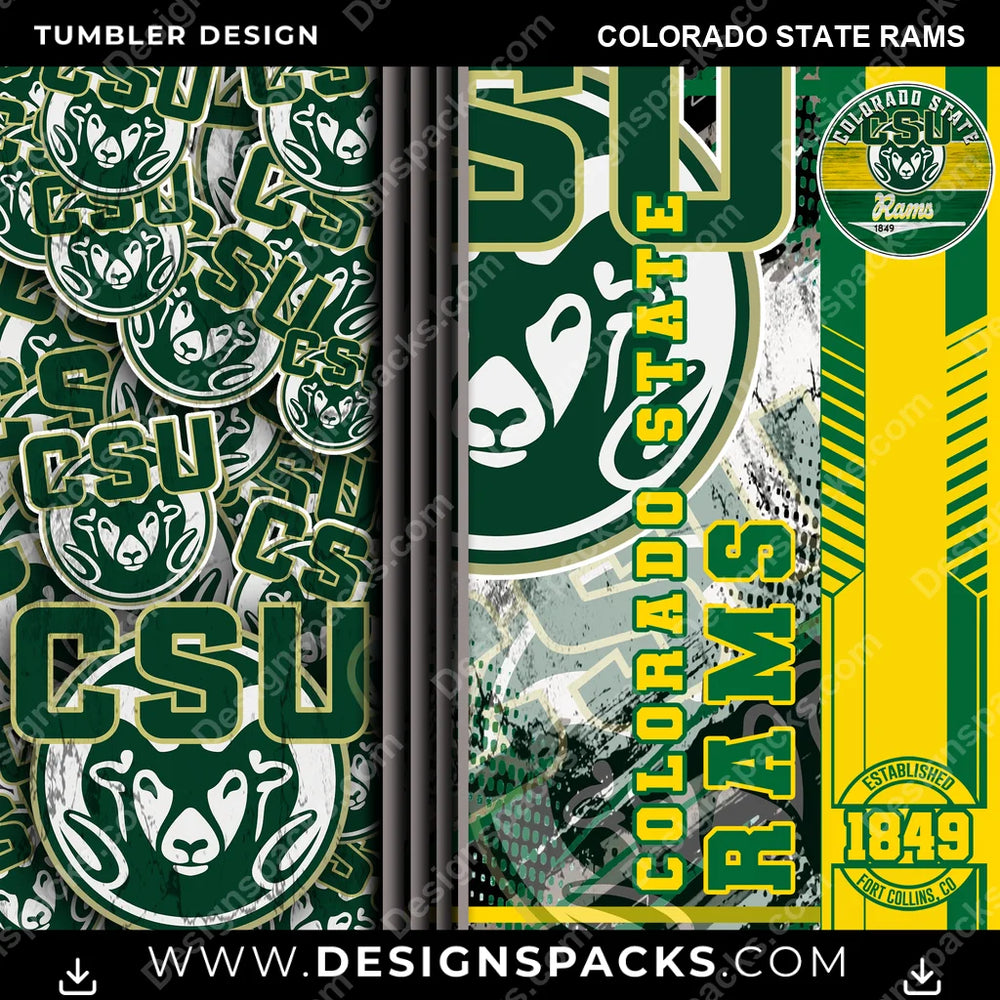 College Sport Sports Colorado State Rams NCAA College Sport Tumbler Digital Wrap Design Download