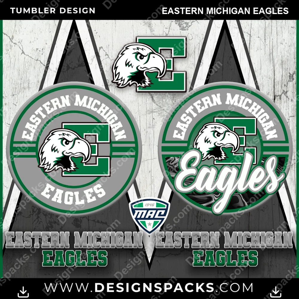 College Sport Sports Eastern Michigan Eagles NCAA College Sport Tumbler Digital Wrap Design Download
