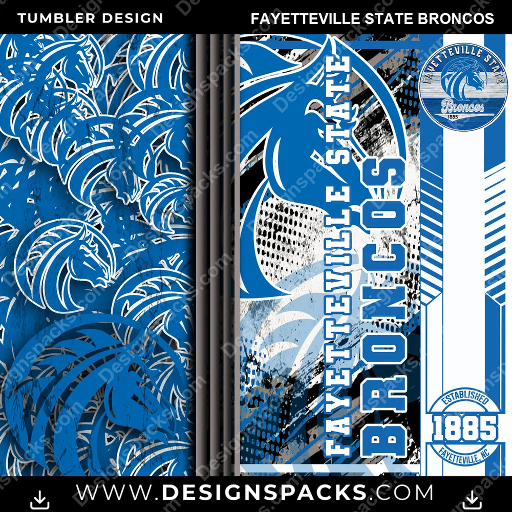 College Sport Sports Fayetteville State Broncos NCAA College Sport Tumbler Digital Wrap Design Download