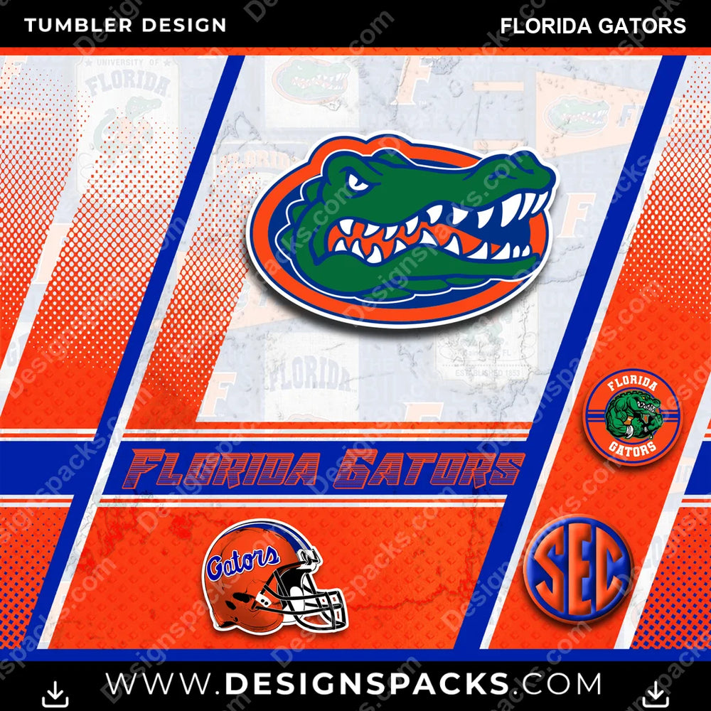 College Sport Sports Florida Gators NCAA College Sport Tumbler Digital Wrap Design Download