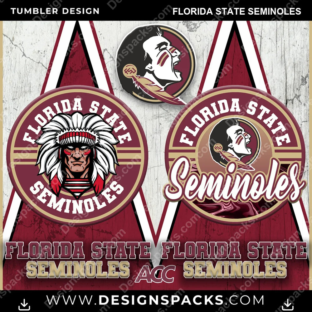 College Sport Sports Florida State Seminoles NCAA College Sport Tumbler Digital Wrap Design Download