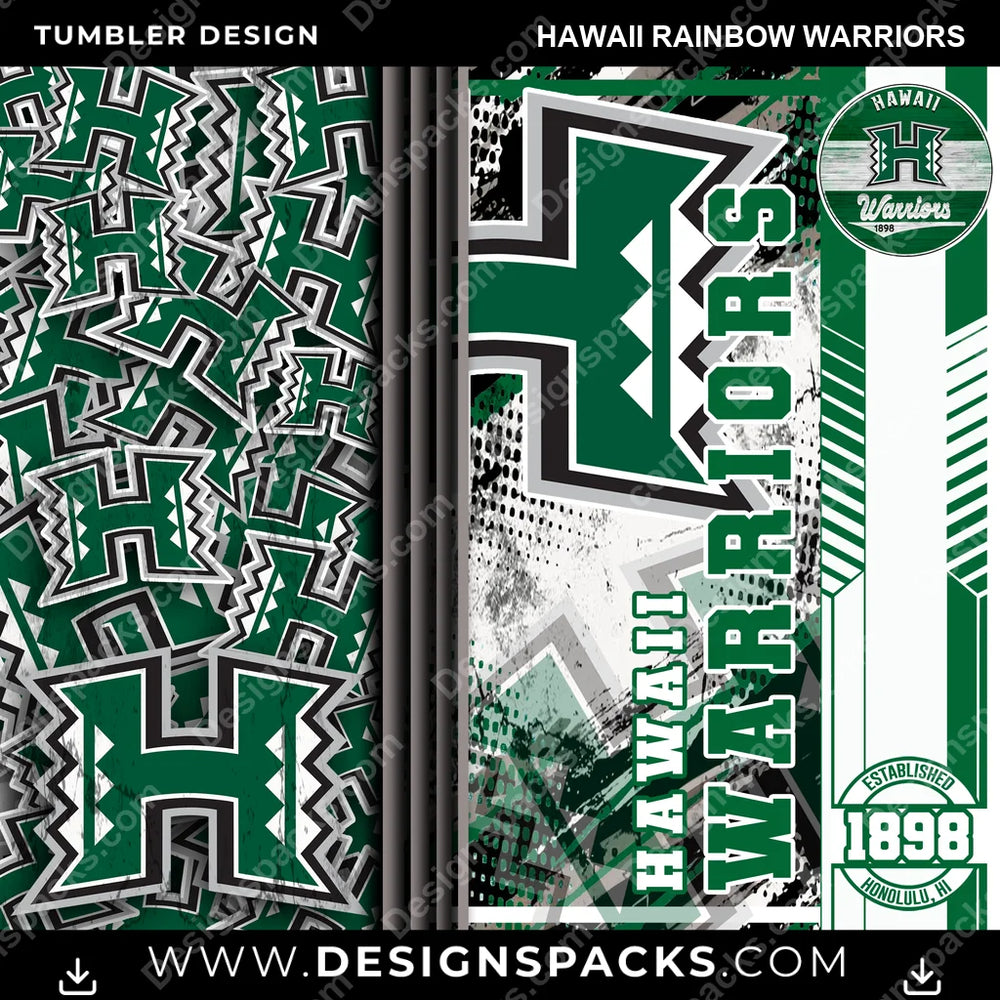 College Sport Sports Hawaii Rainbow Warriors NCAA College Sport Tumbler Digital Wrap Design Download