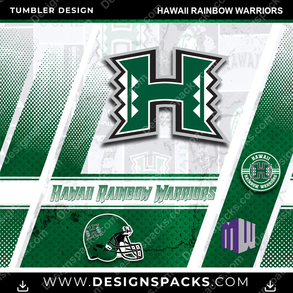 College Sport Sports Hawaii Rainbow Warriors NCAA College Sport Tumbler Digital Wrap Design Download