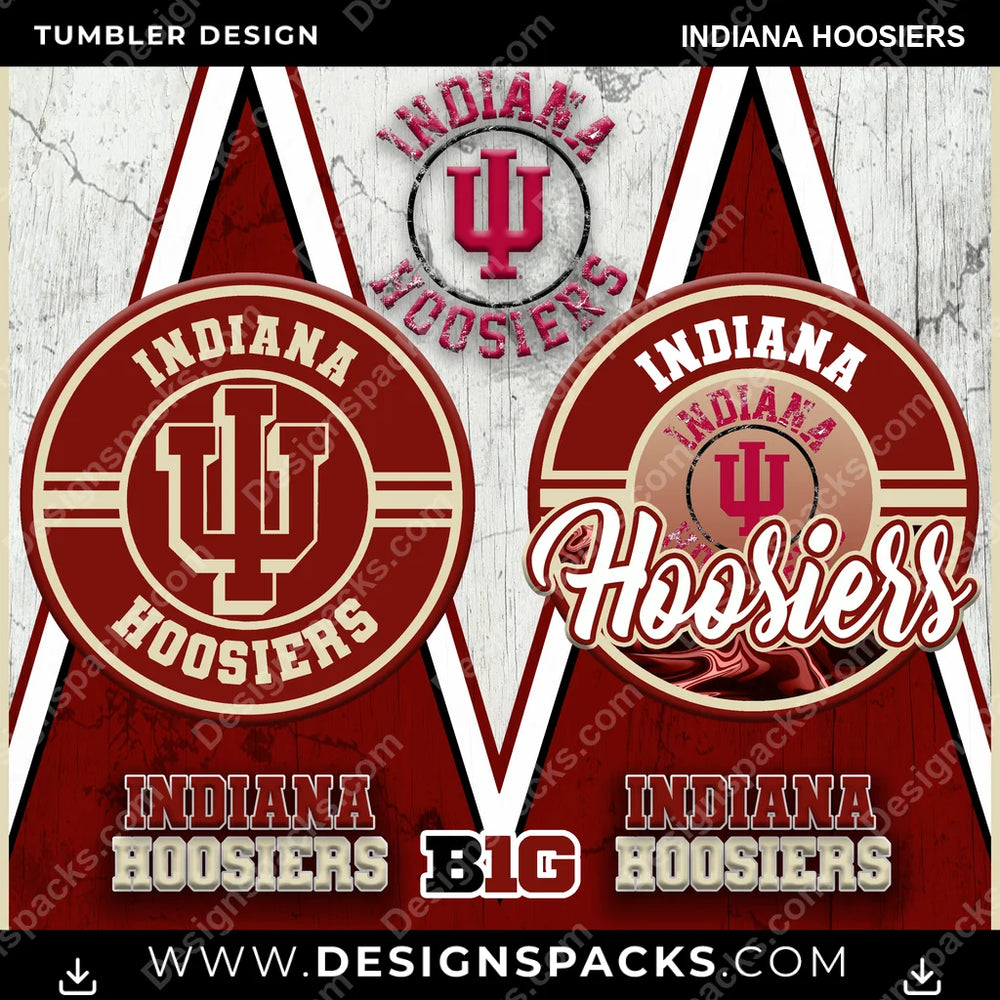 College Sport Sports Indiana Hoosiers NCAA College Sport Tumbler Digital Wrap Design Download
