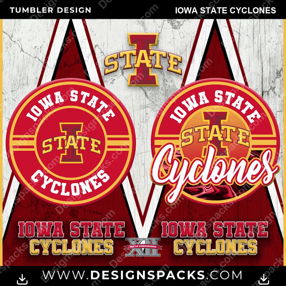 College Sport Sports Iowa State Cyclones NCAA College Sport Tumbler Digital Wrap Design Download