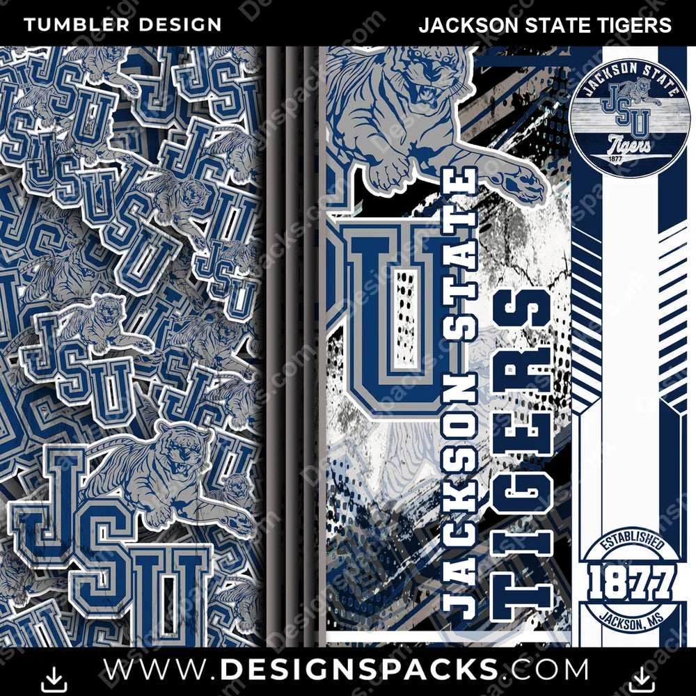 College Sport Sports Jackson State Tigers NCAA College Sport Tumbler Digital Wrap Design Download