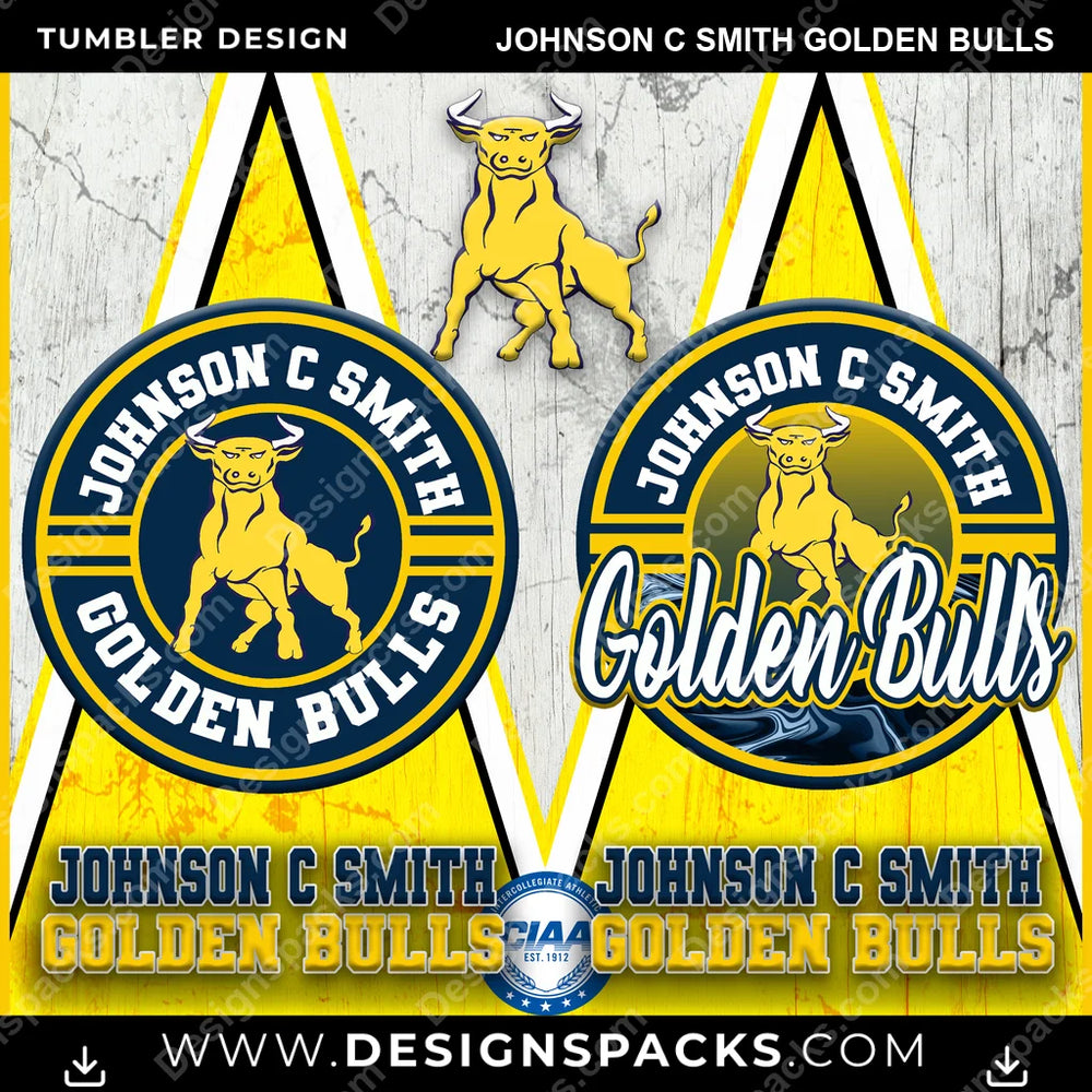 College Sport Sports Johnson C Smith Golden Bulls NCAA College Sport Tumbler Digital Wrap Design Download