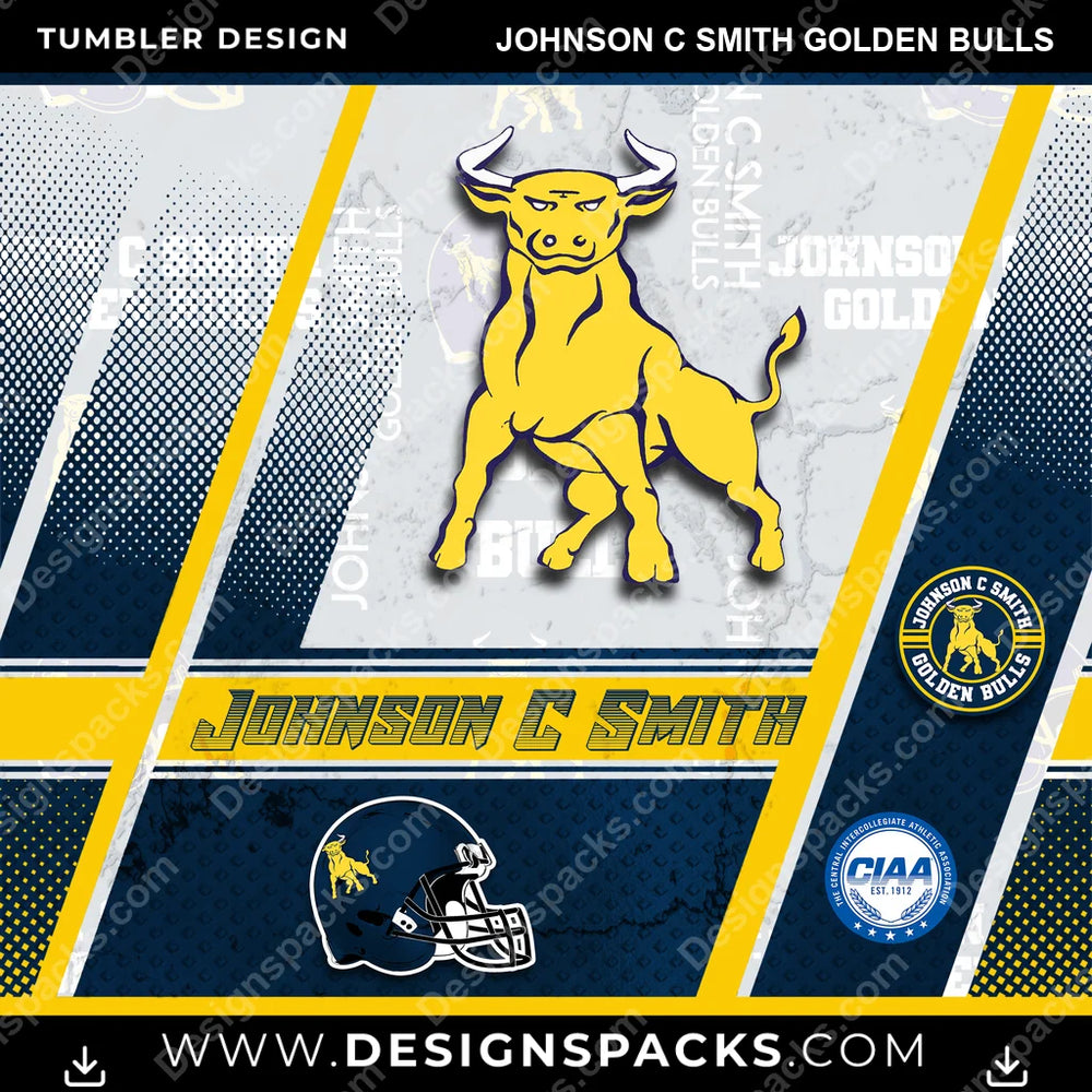 College Sport Sports Johnson C Smith Golden Bulls NCAA College Sport Tumbler Digital Wrap Design Download