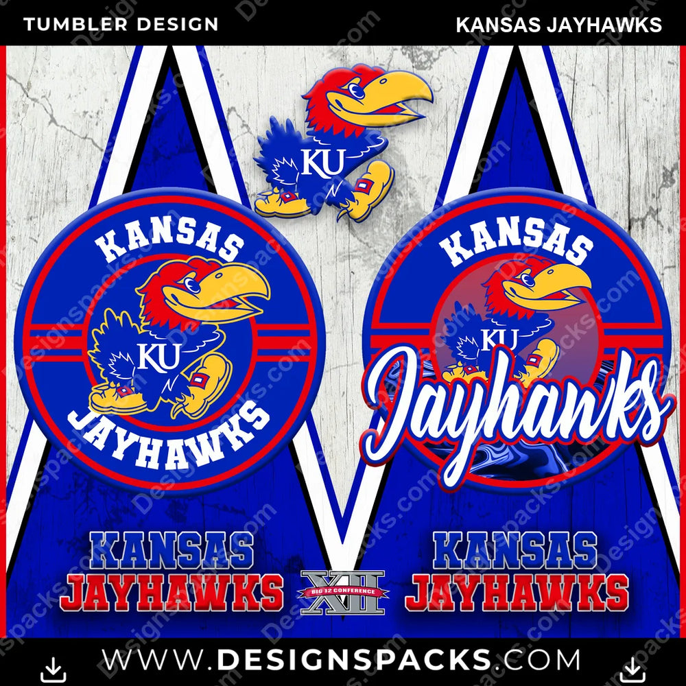 College Sport Sports Kansas Jayhawks NCAA College Sport Tumbler Digital Wrap Design Download