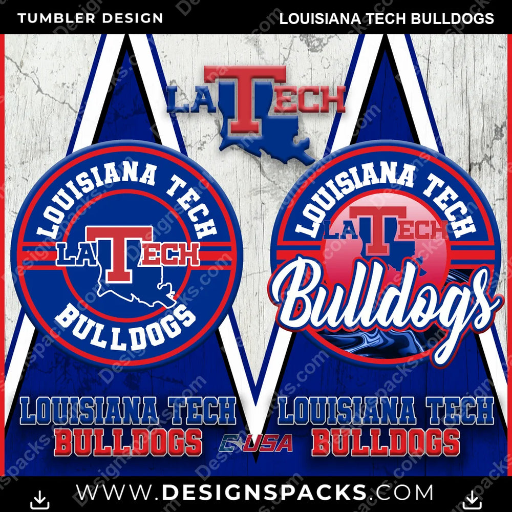 College Sport Sports Louisiana Tech Bulldogs NCAA College Sport Tumbler Digital Wrap Design Download