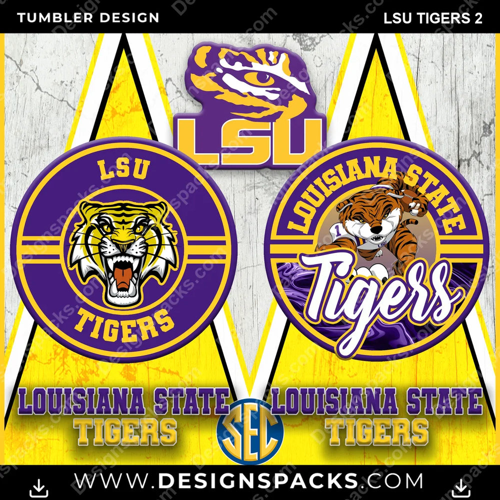 College Sport Sports LSU Tigers 2 NCAA College Sport Tumbler Digital Wrap Design Download