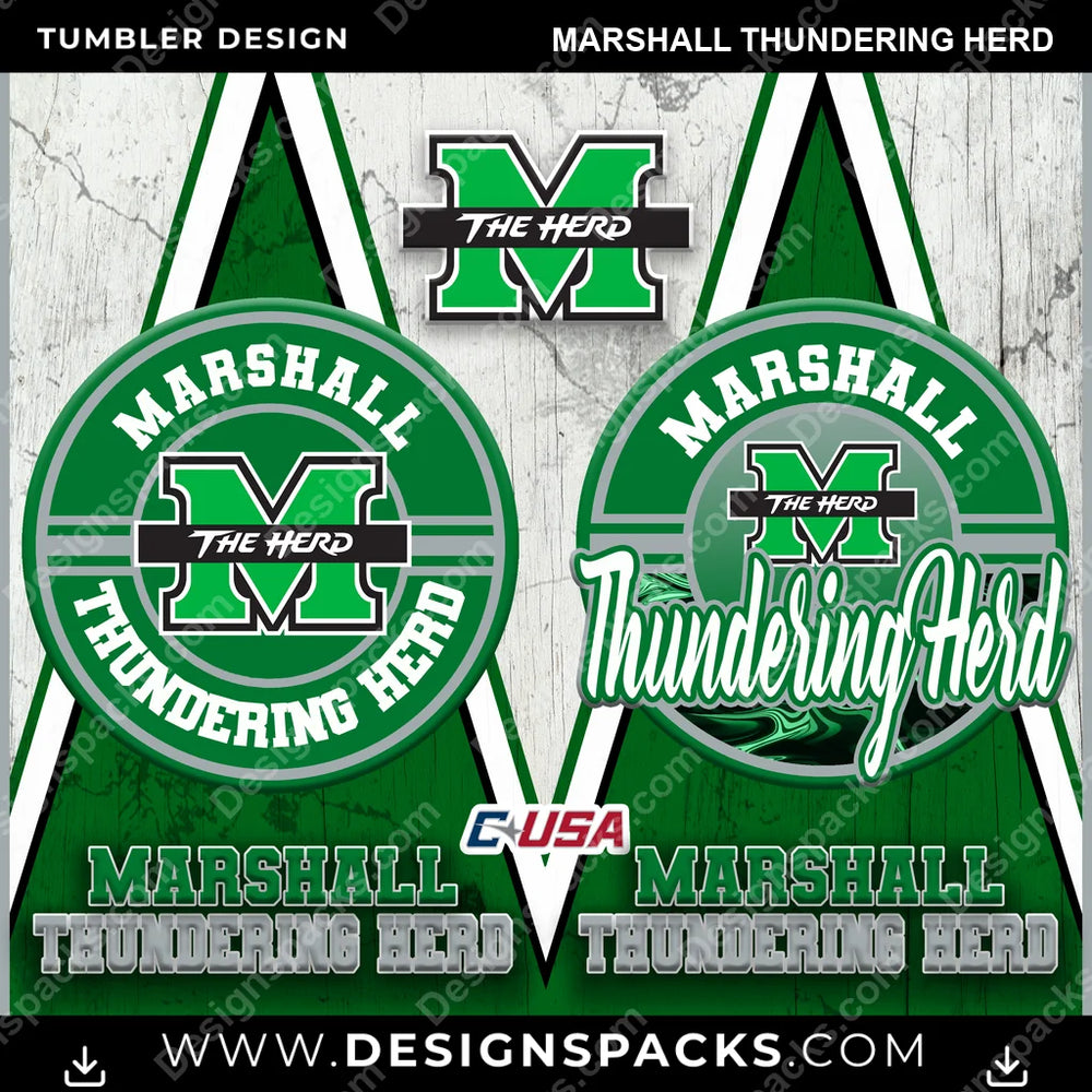 College Sport Sports Marshall Thundering Herd NCAA College Sport Tumbler Digital Wrap Design Download