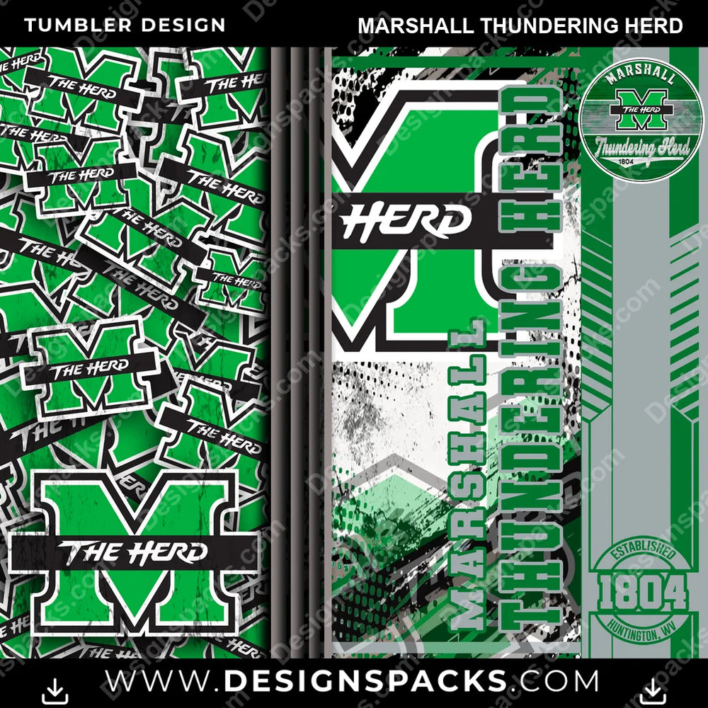 College Sport Sports Marshall Thundering Herd NCAA College Sport Tumbler Digital Wrap Design Download