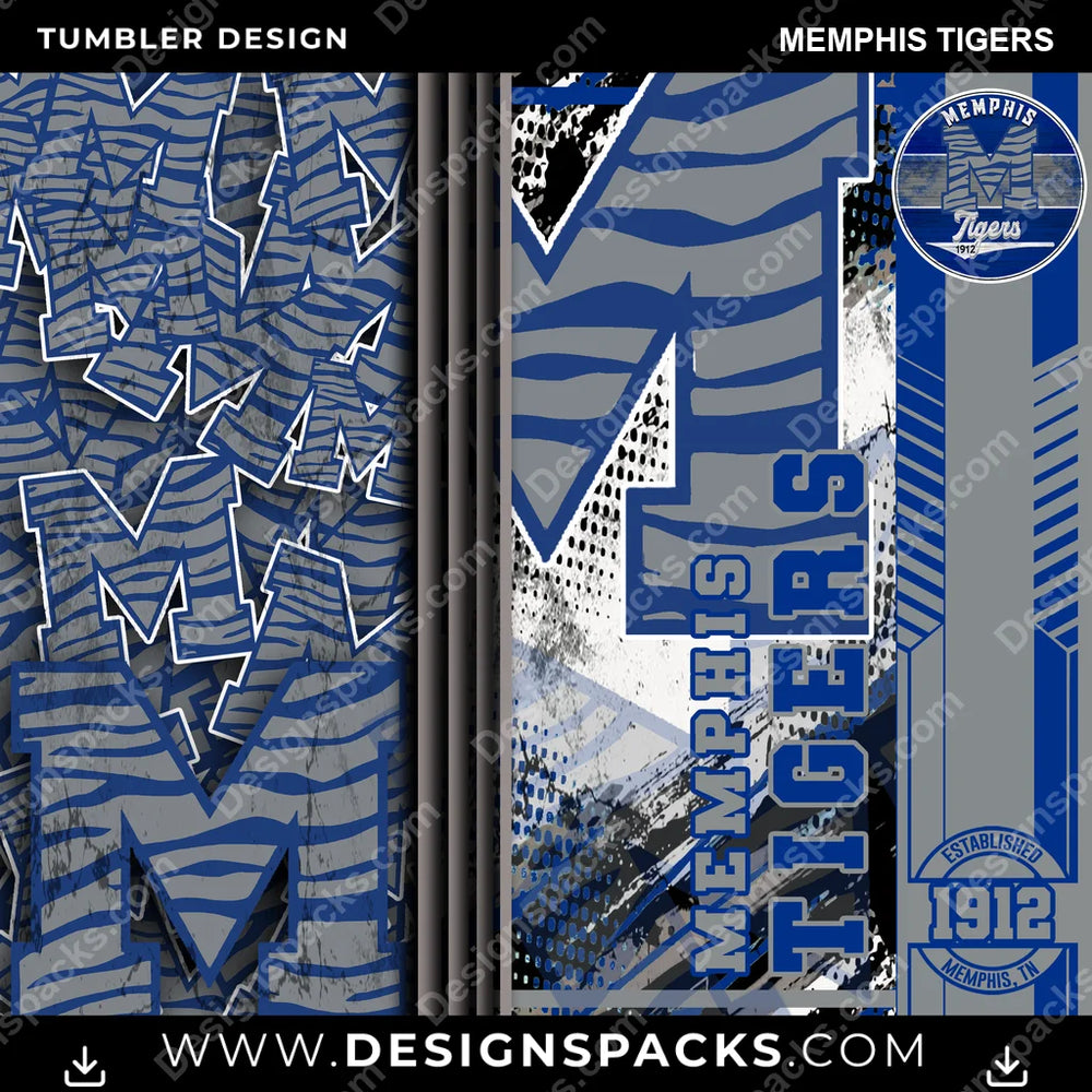 College Sport Sports Memphis Tigers NCAA College Sport Tumbler Digital Wrap Design Download